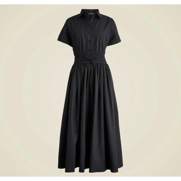 J. Crew Elena Shirt Dress Black Size 8 - Picture 7 of 9